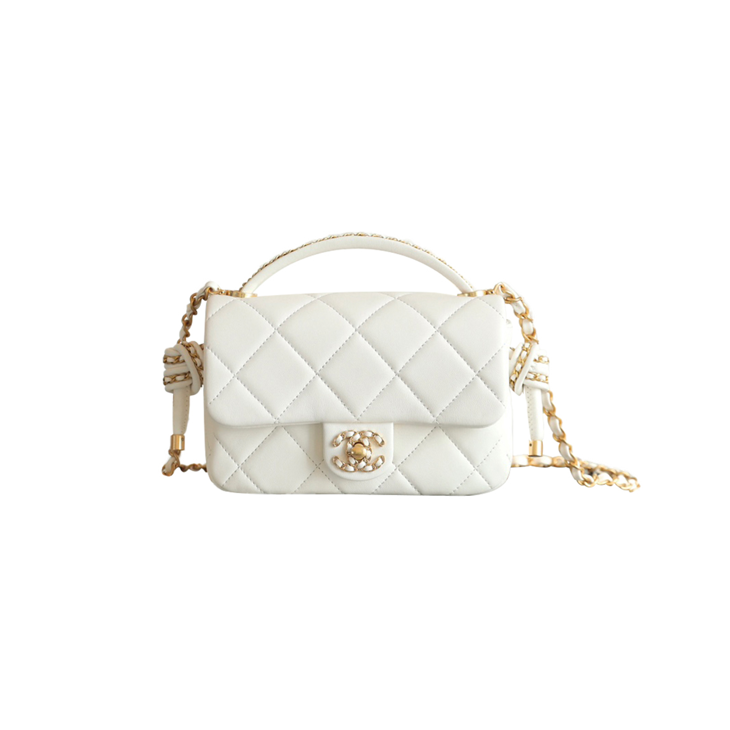 Ch*el master flap bag with top handle as5316 (18*12*6cm)